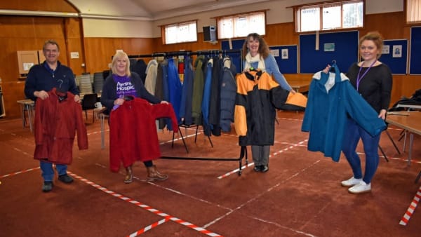 Ayrshire Hospice donate winter clothing to homeless charity