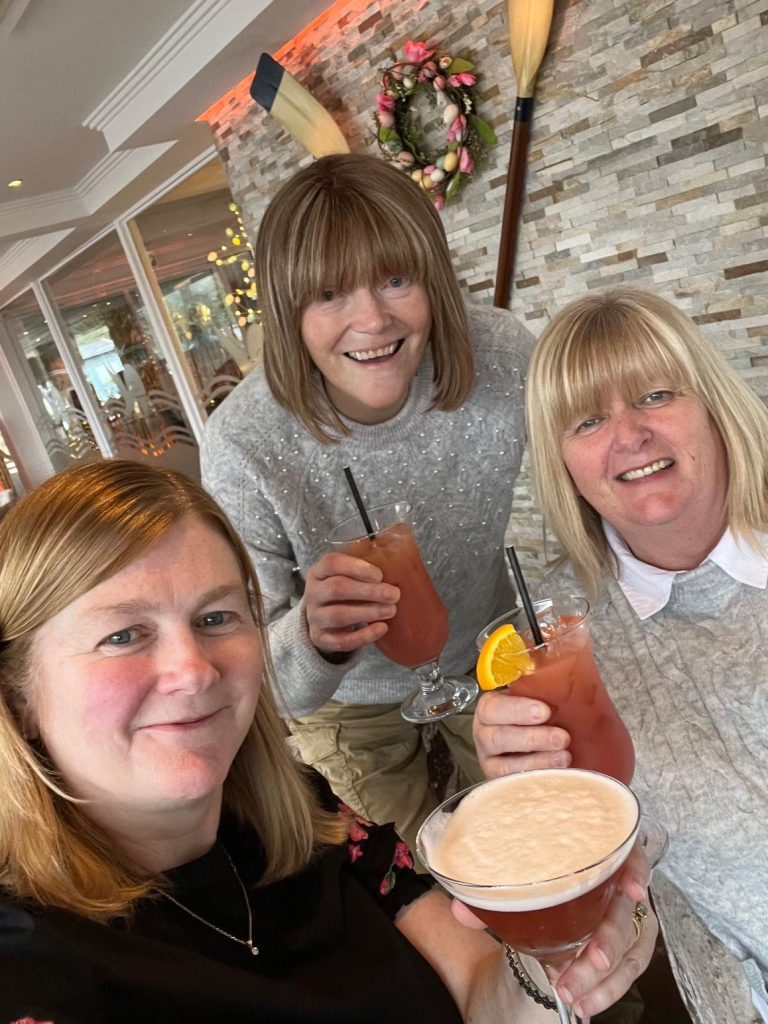 Natasha with best friends Rosemary and Karen