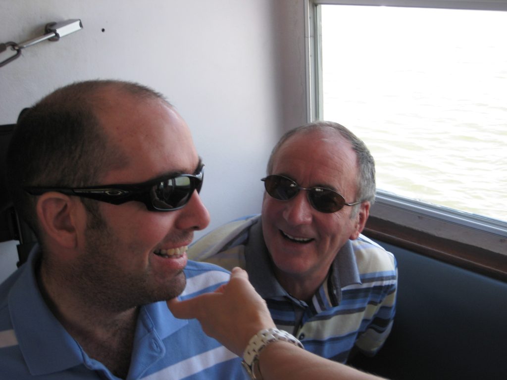 Alan and his dad Lindsay on the Staten Island Ferry